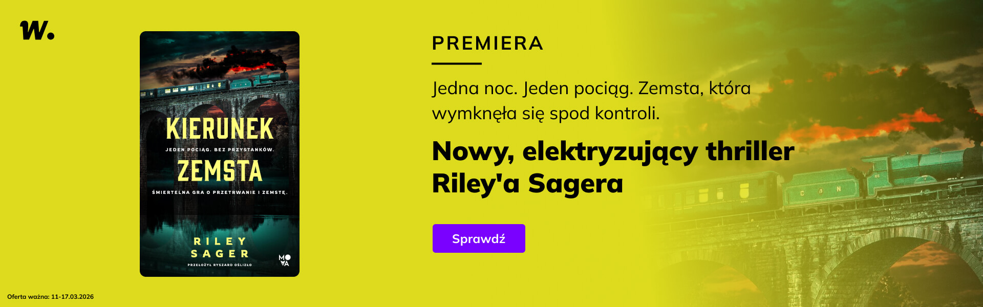 Grafika prowadzi do promocji: "Kierunek zemsta" Riley Sager – premiera