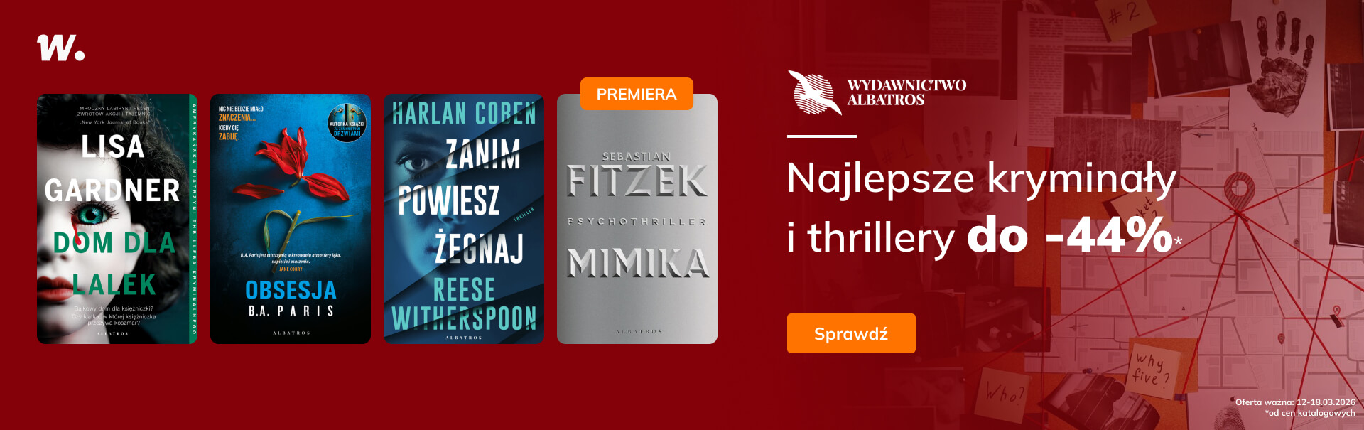 Grafika prowadzi do promocji: Wydawnictwo Albatros: najlepsze kryminały i thrillery do -44%