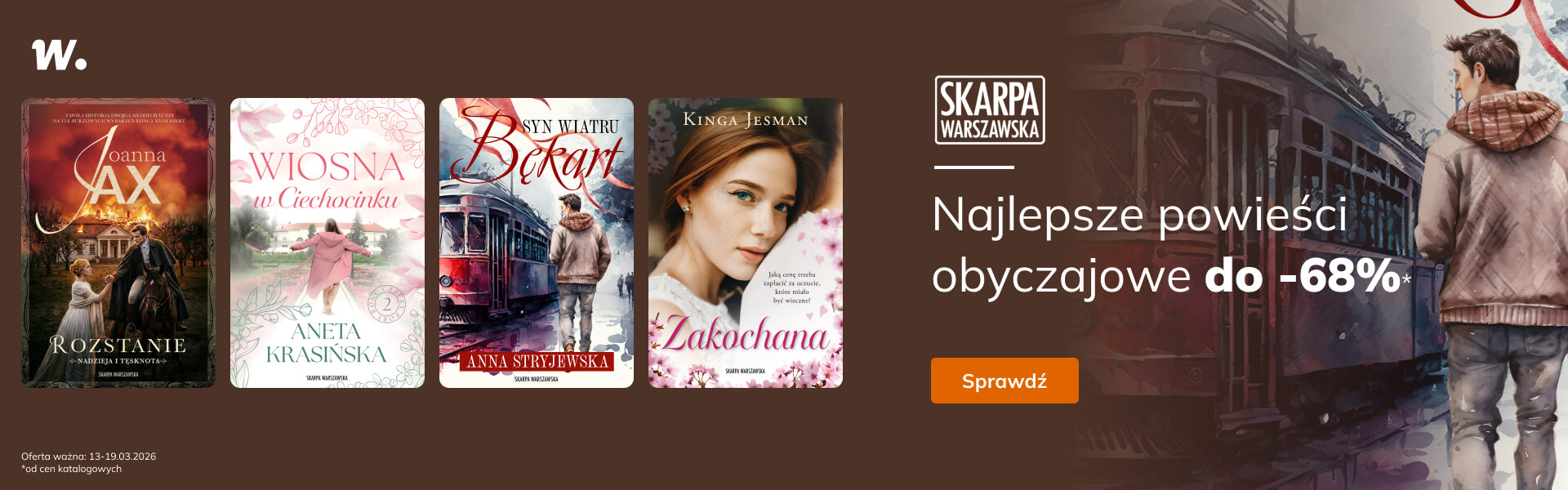 Grafika prowadzi do promocji: Obyczaj od Skarpy Warszawskiej do -68%