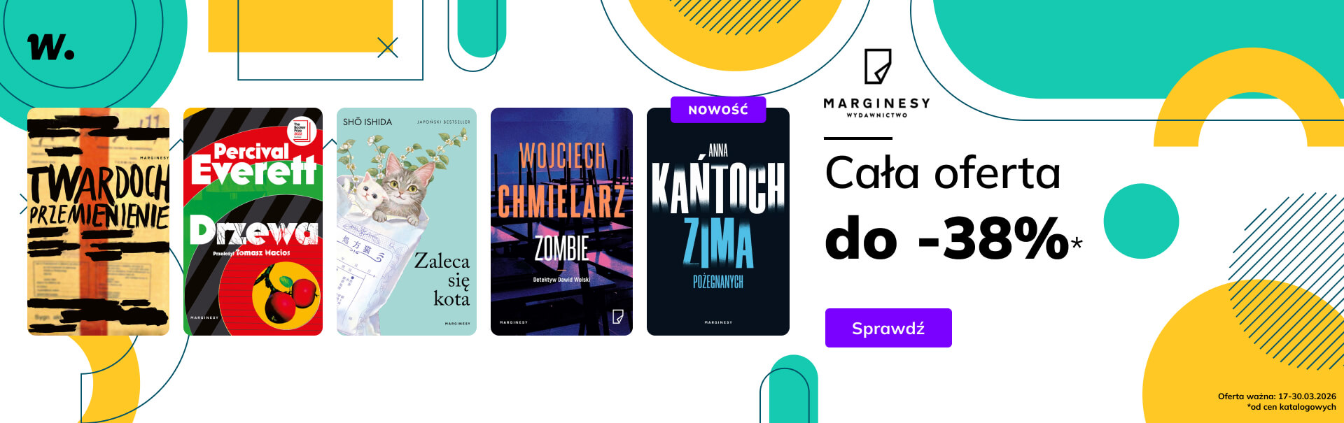 Grafika prowadzi do promocji: Wydawnictwo Marginesy: cała oferta do -38%