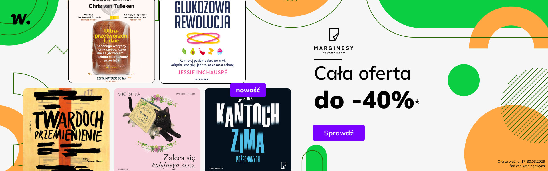 Grafika prowadzi do promocji: Marginesy. Cała oferta do -40%!