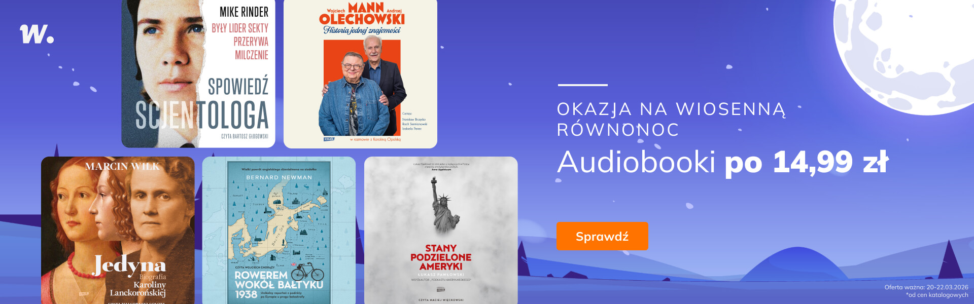 Grafika prowadzi do promocji: Okazja na równonoc ze Znakiem - audiobooki po 14,99 zł