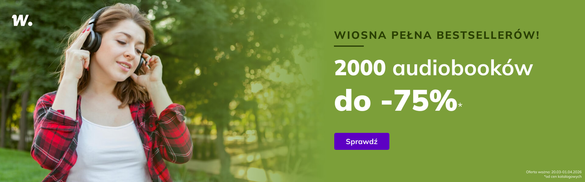 Grafika prowadzi do promocji: Wiosna pełna bestsellerów! Audiobooki do -75%