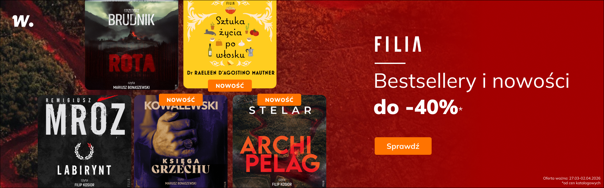 Grafika prowadzi do promocji: Filia. Bestsellery i nowości do -40%!