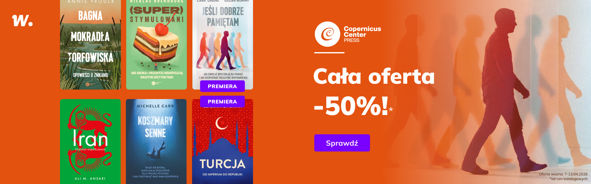 Grafika prowadzi do promocji: Copernicus Center Press: cała oferta -50%