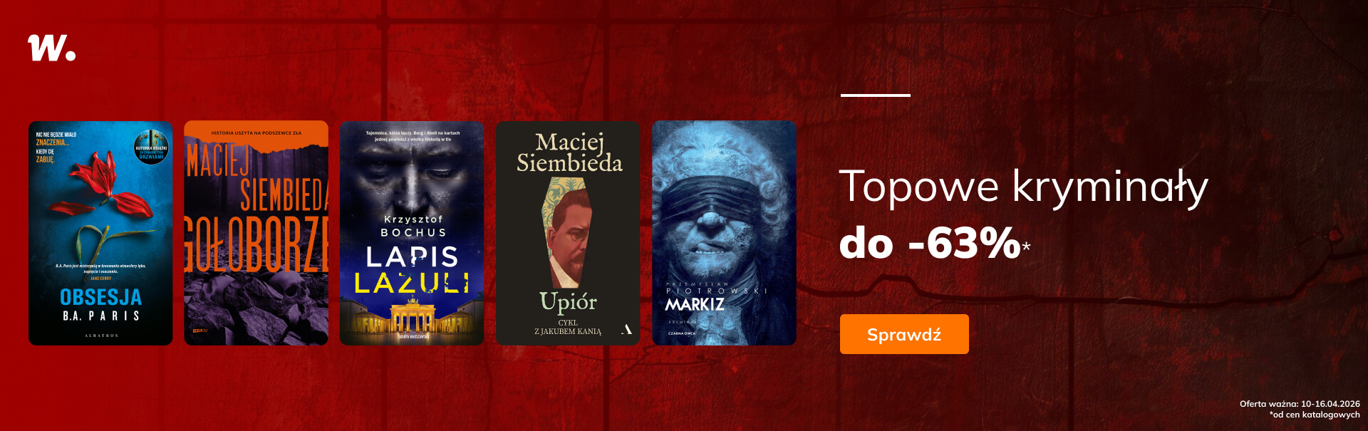 Grafika prowadzi do promocji: Topowe kryminały do -63%