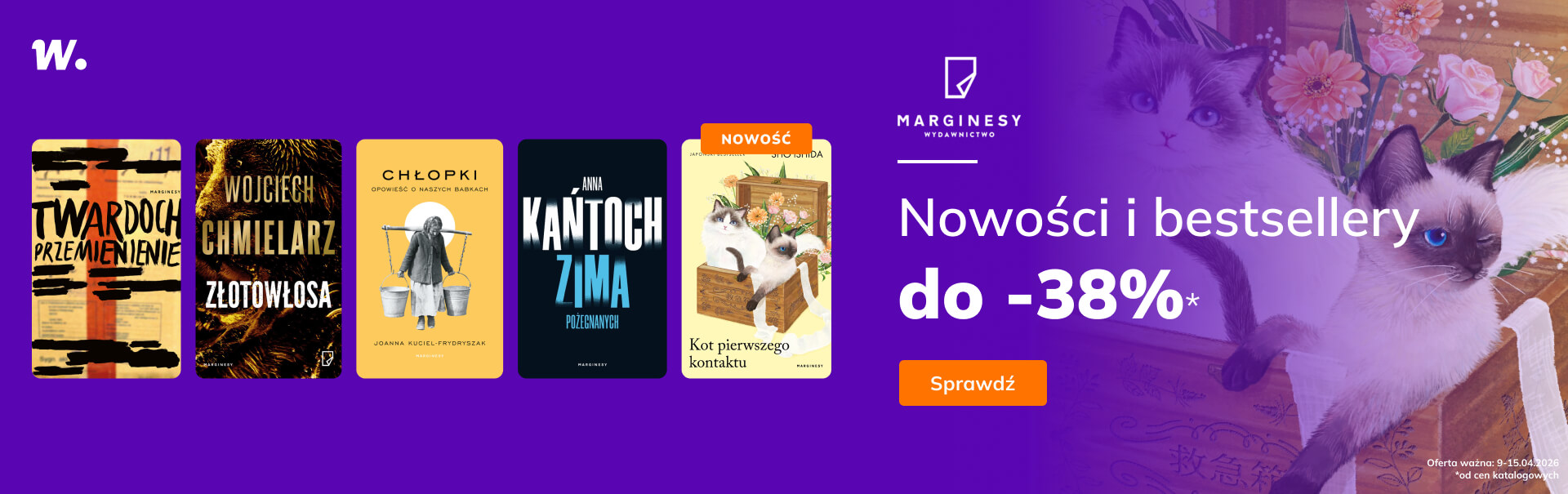 Grafika prowadzi do promocji: Wydawnictwo Marginesy: nowości i bestsellery do -38%