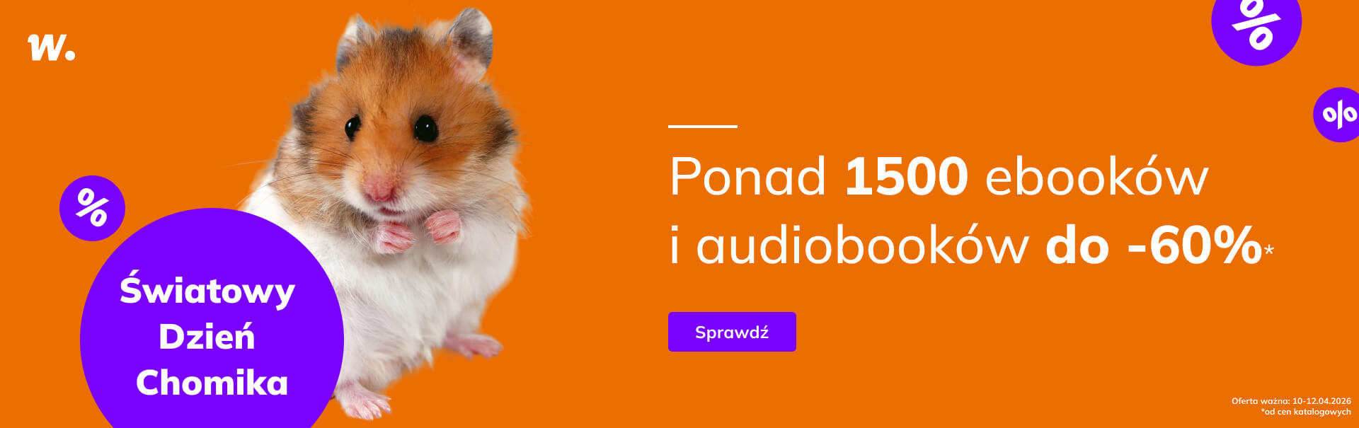 Grafika prowadzi do promocji: Światowy Dzień Chomika: ponad 1500 ebooków i audiobooków do -60%
