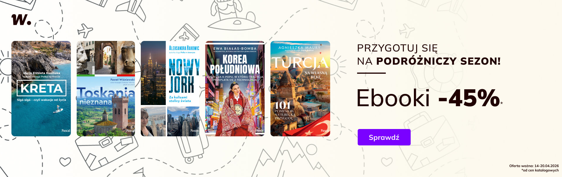 Grafika prowadzi do promocji: Ebooki podróżnicze od Pascala