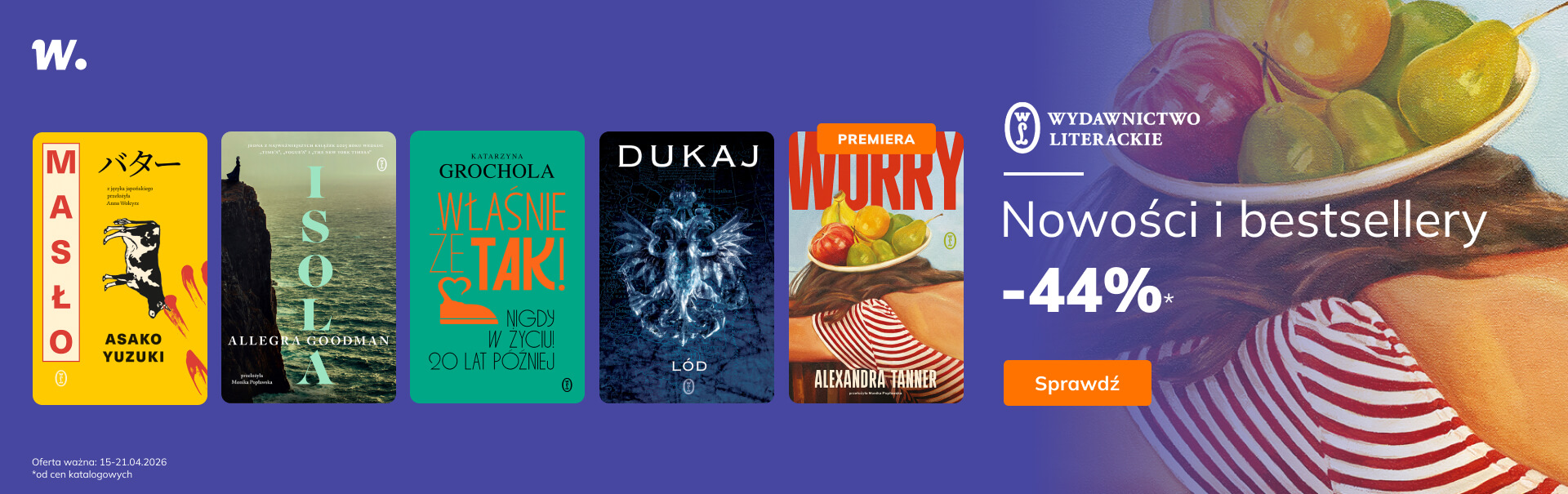 Grafika prowadzi do promocji: Wydawnictwo Literackie - nowości i bestsellery do -44%