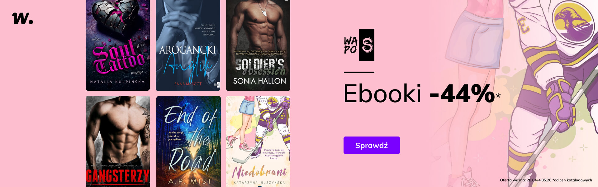 Grafika prowadzi do promocji: Wydawnictwo WasPos: ebooki -44%