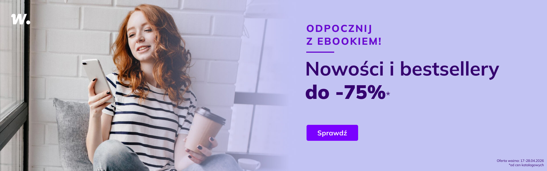 Grafika prowadzi do promocji: Odpocznij z ebookiem do -75%