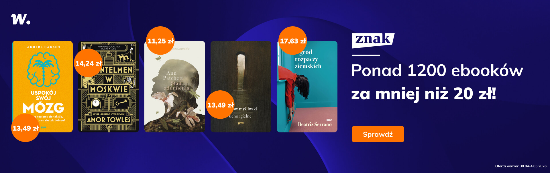 Grafika prowadzi do promocji: Ponad 1200 ebooków Znaku za mniej niż 20 zł!