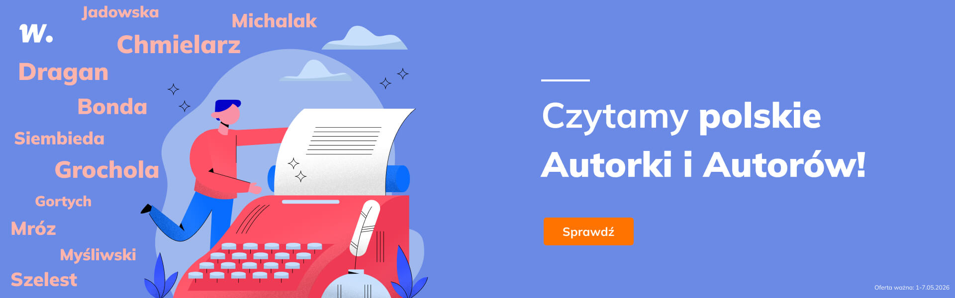 Grafika prowadzi do promocji: Czytamy Polskie Autorki i Autorów!