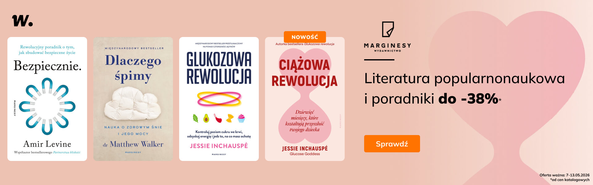 Grafika prowadzi do promocji: Wydawnictwo Marginesy: literatura popularnonaukowa i poradniki do -38%