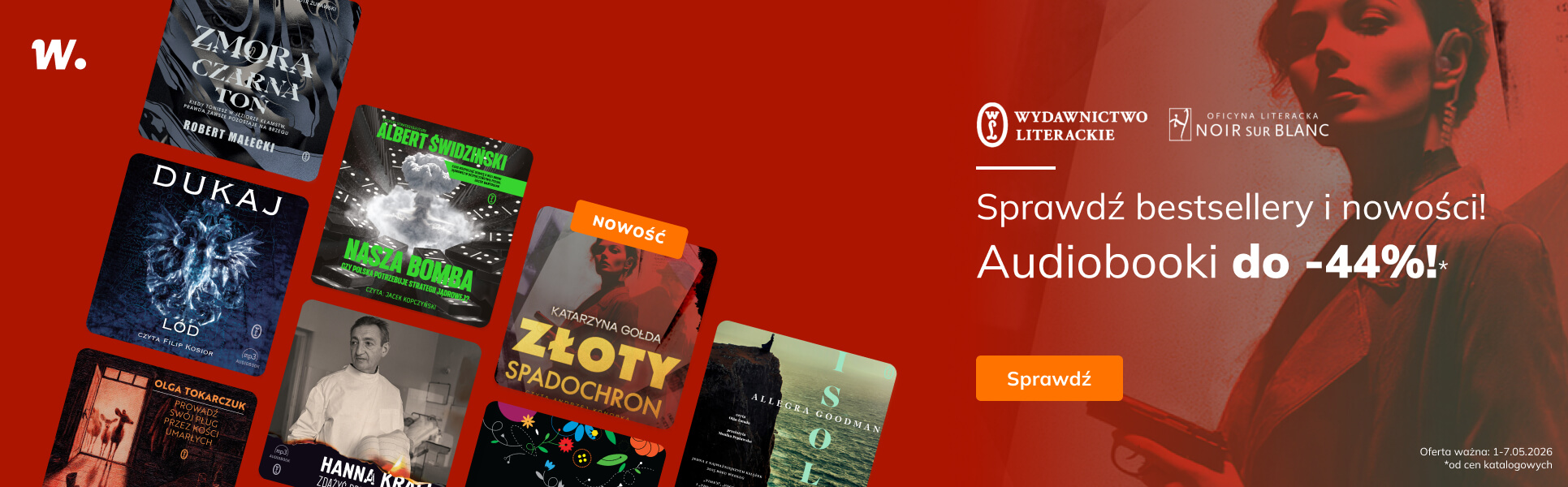 Grafika prowadzi do promocji: Wydawnictwo Literackie. Bestsellery i nowości do 46%