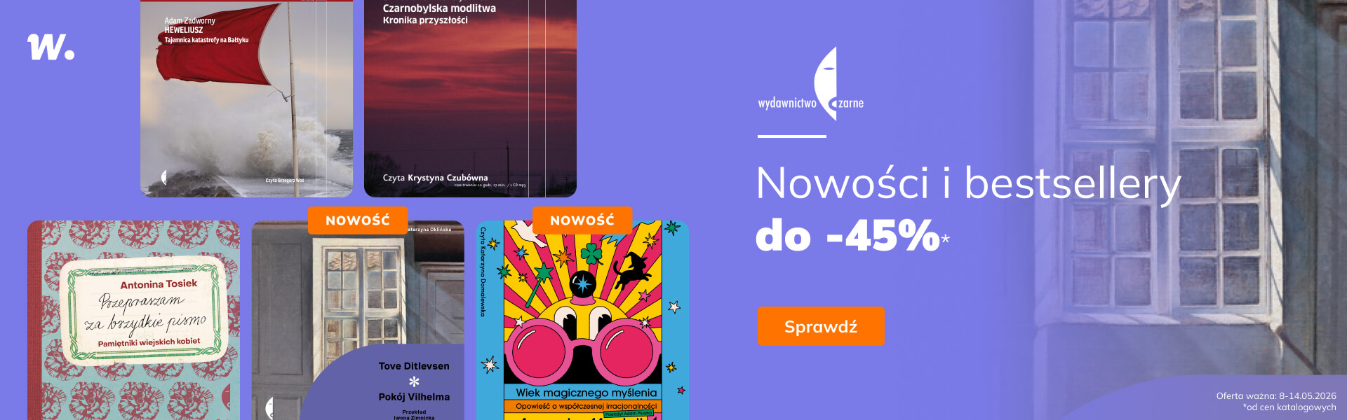 Grafika prowadzi do promocji: Czarne. Nowości i bestsellery do -45%