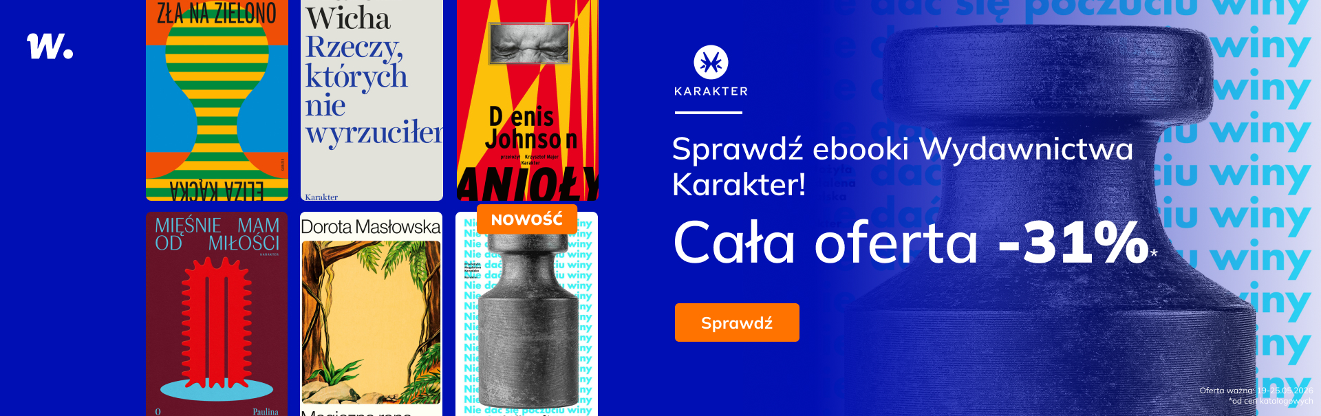 Grafika prowadzi do promocji: Karakter: cała oferta -31%