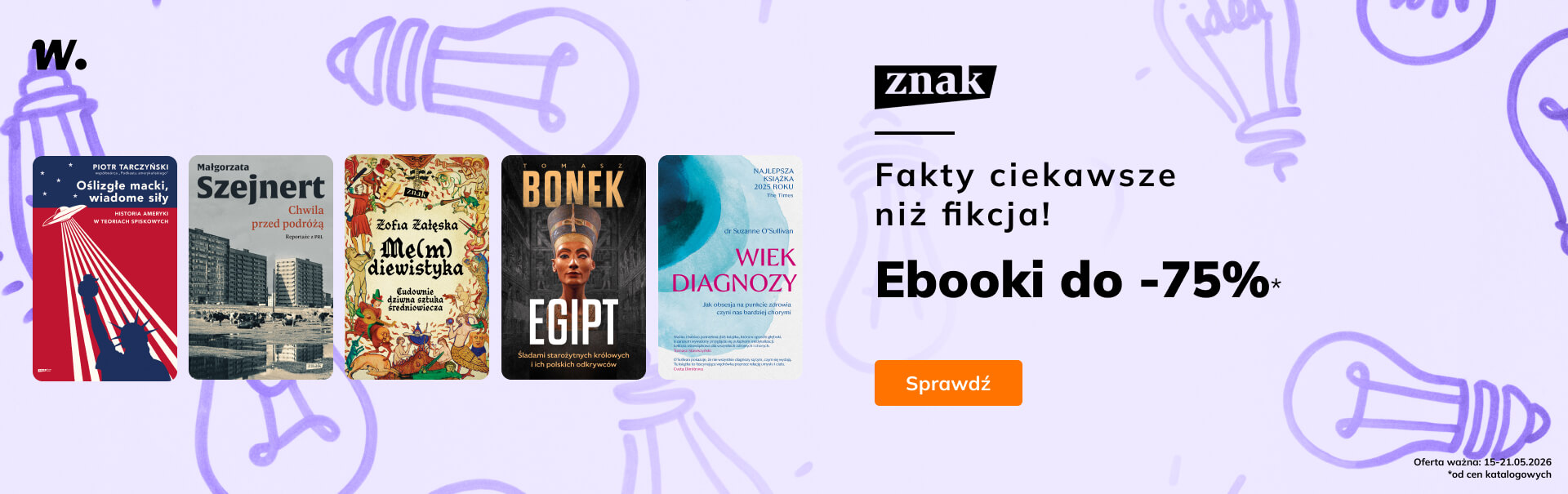 Grafika prowadzi do promocji: Reportaże od Znaku do -75%