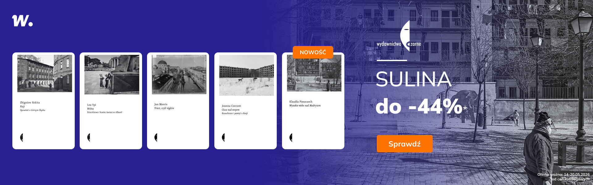 Grafika prowadzi do promocji: Wydawnictwo Czarne: Sulina do -44%
