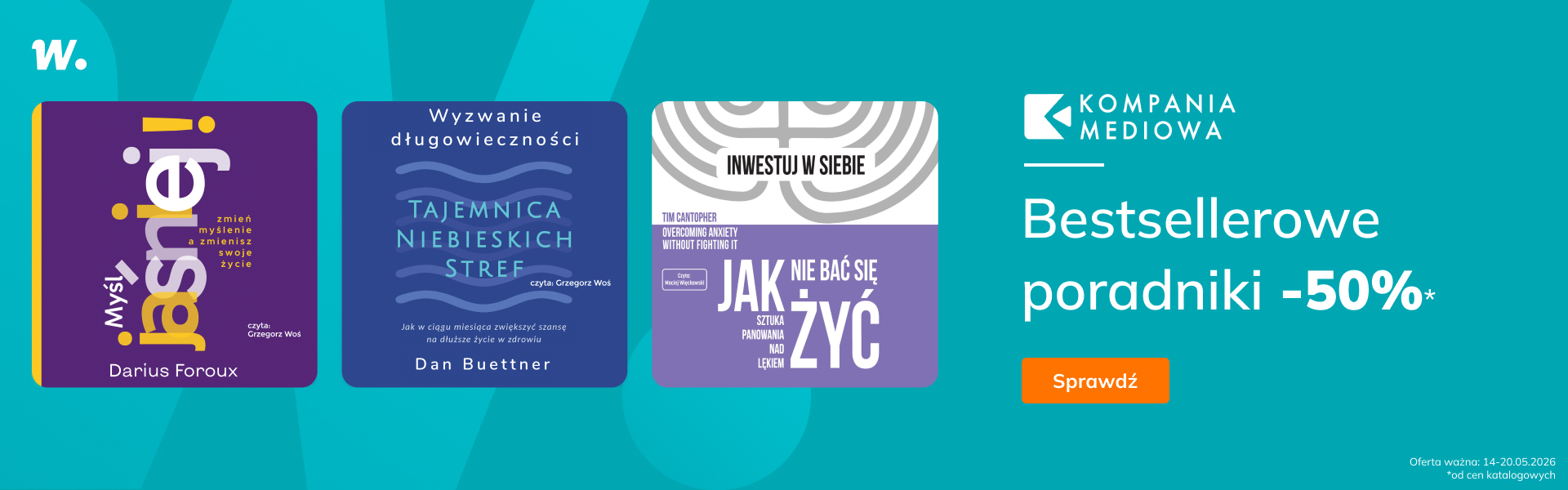 Grafika prowadzi do promocji: Kompania Mediowa. Cała oferta -50%!