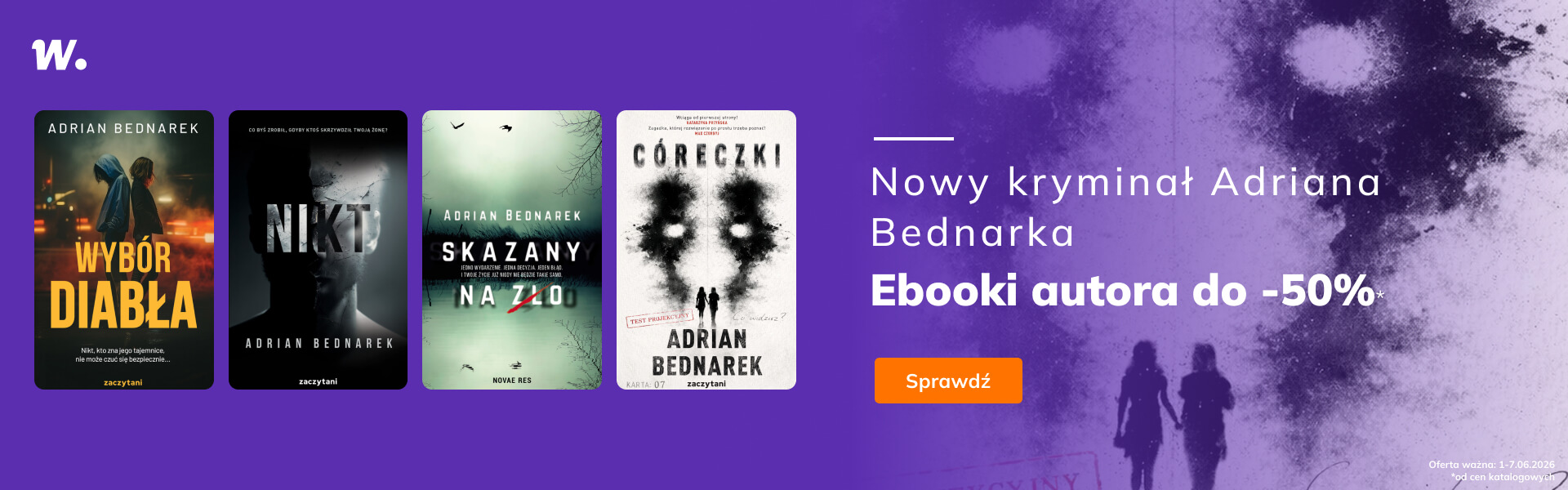 Grafika prowadzi do promocji: Ebooki Adriana Bednarka do -50%