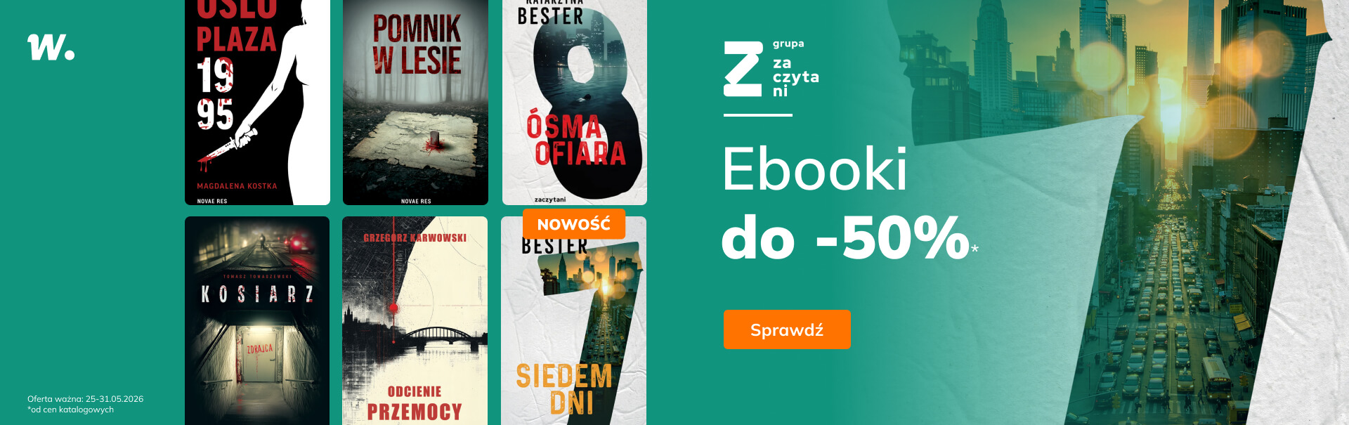 Grafika prowadzi do promocji: Grupa Zaczytani: kryminał i thriller do -50%