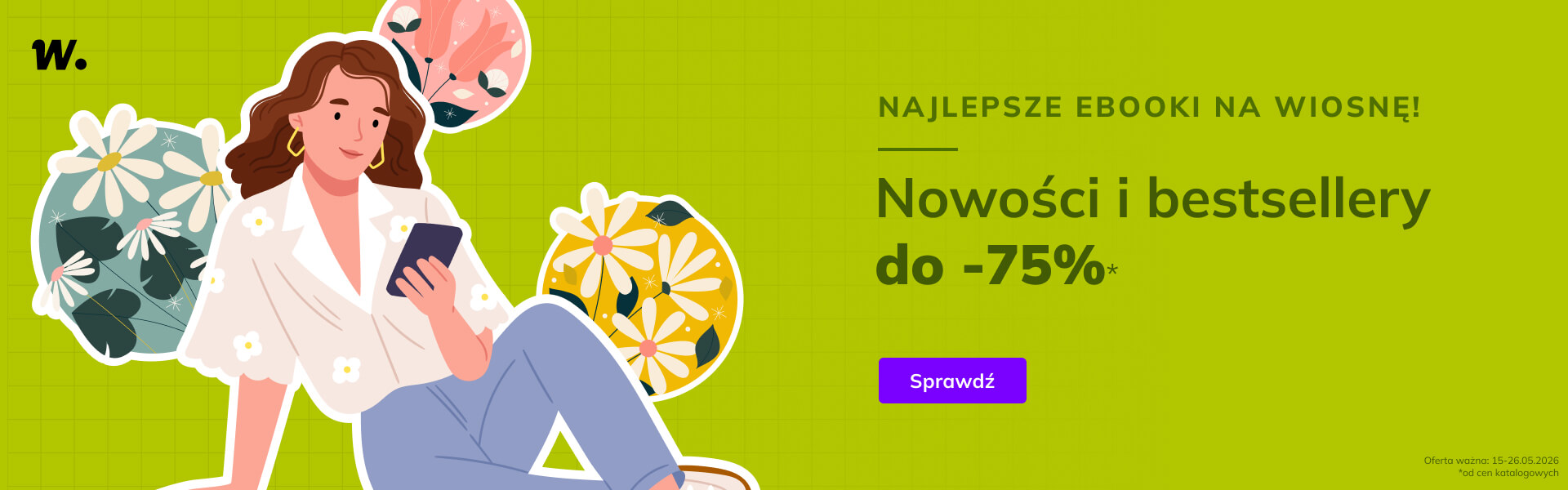 Grafika prowadzi do promocji: Najlepsze na wiosnę! Ebooki do -75%