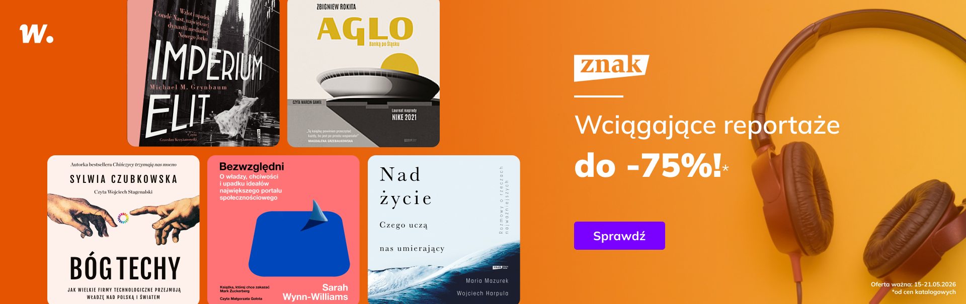 Grafika prowadzi do promocji: Znak. Reportaże do -75%!