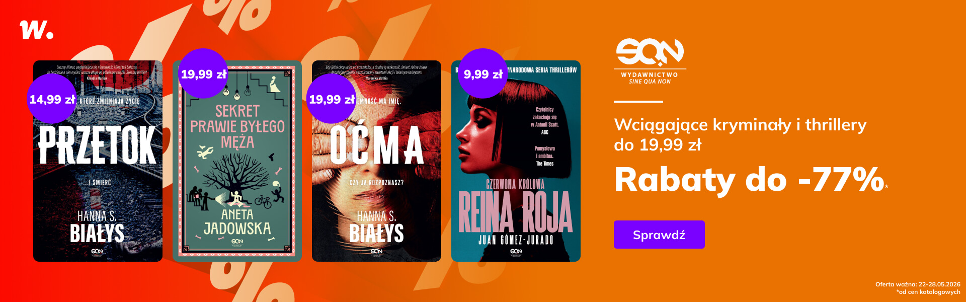 Grafika prowadzi do promocji: Kryminały od SQN