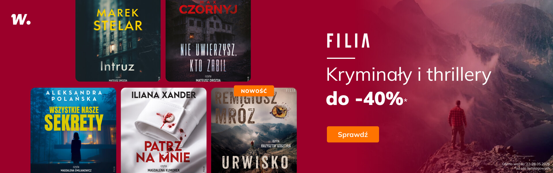 Grafika prowadzi do promocji: Filia. Kryminały do -40%