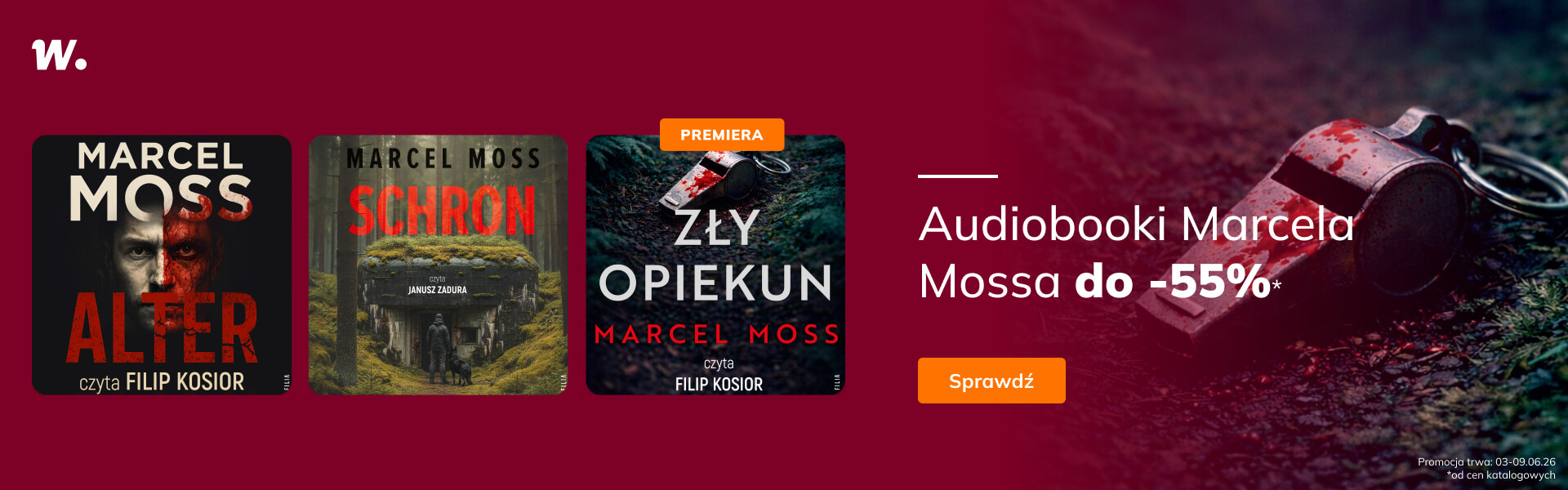 Grafika prowadzi do promocji: Audiobooki Marcela Mossa do -55%*
