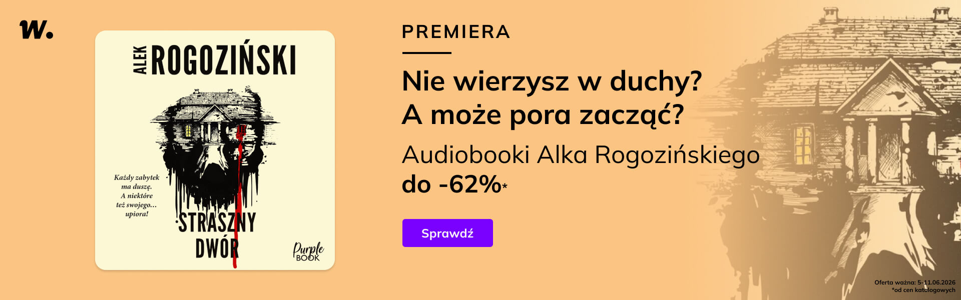 Grafika prowadzi do promocji: Straszny dwór - premiera audiobooka