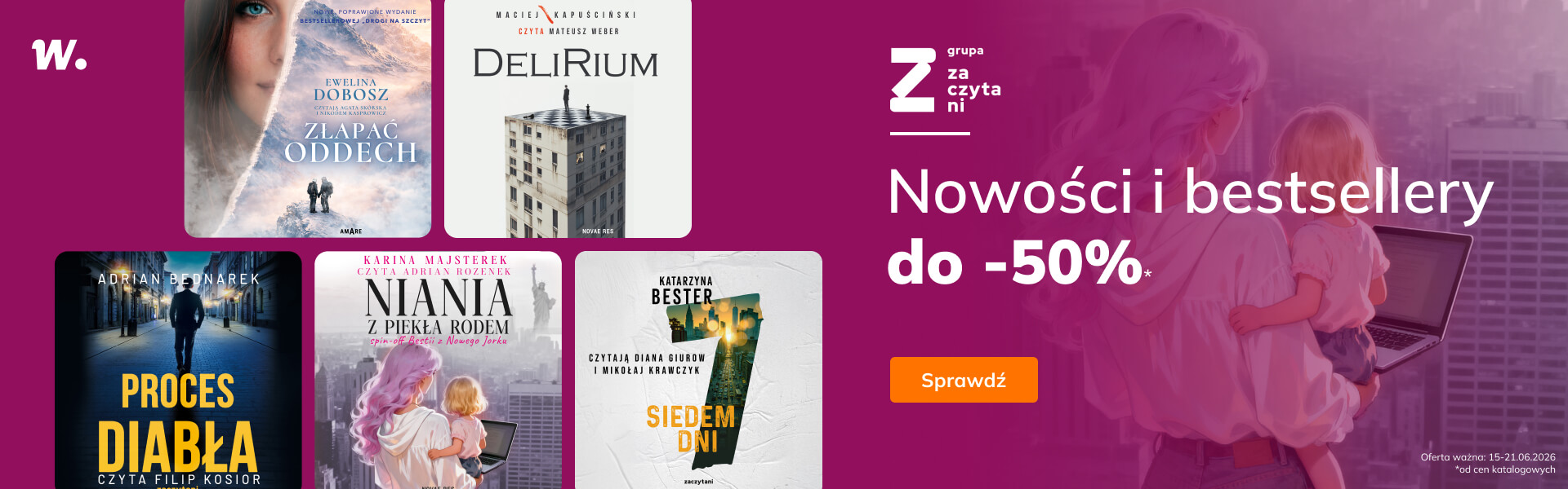 Grafika prowadzi do promocji: Grupa Zaczytani. Nowości i bestsellery do -50%*