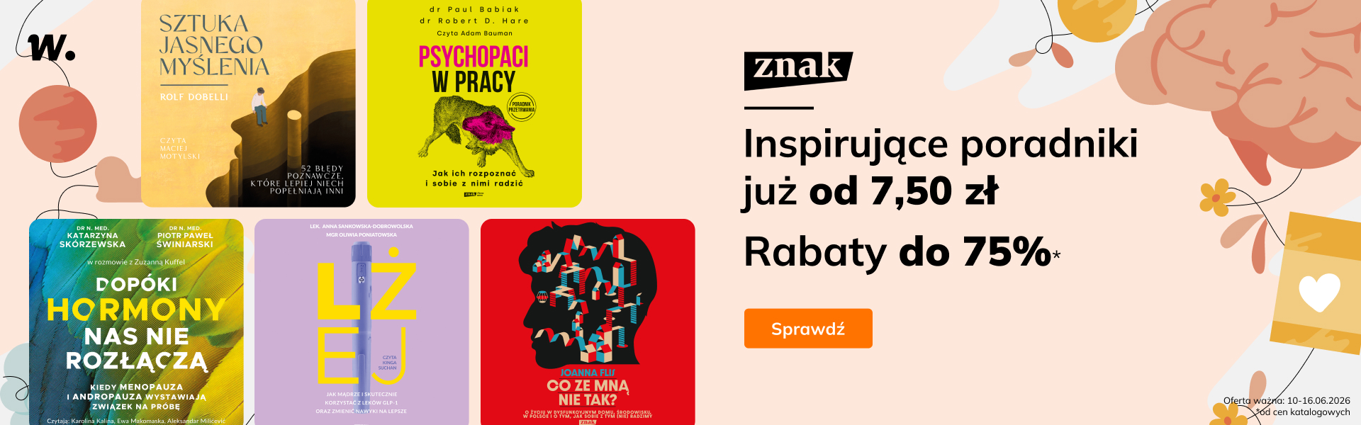 Grafika prowadzi do promocji: Znak. Poradniki od 7,50 zł!