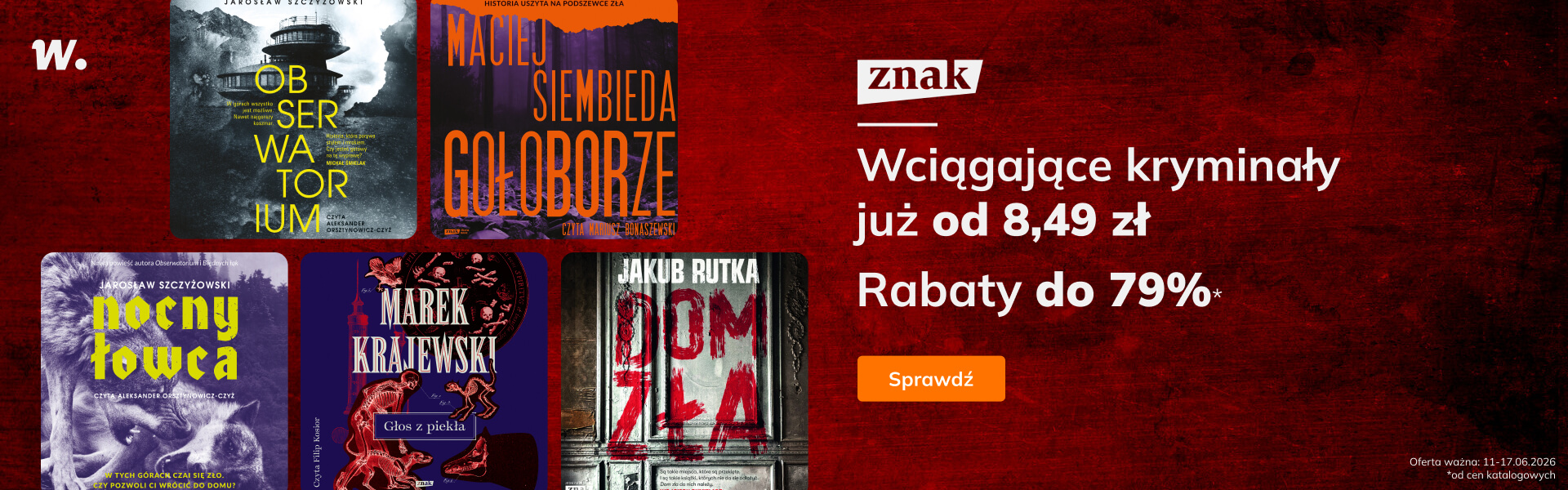 Grafika prowadzi do promocji: Znak. Kryminały do -79%