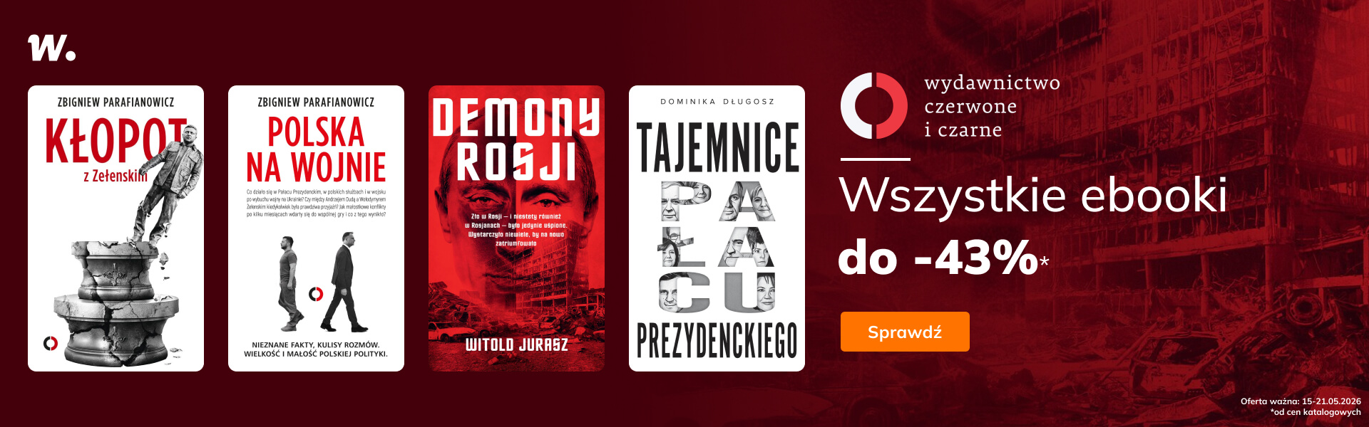 Grafika prowadzi do promocji: Czerwone i Czarne do -43%
