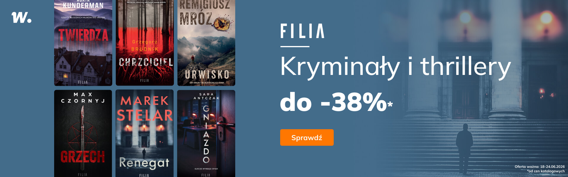 Grafika prowadzi do promocji: Wydawnictwo Filia: kryminały i thrillery do -38%