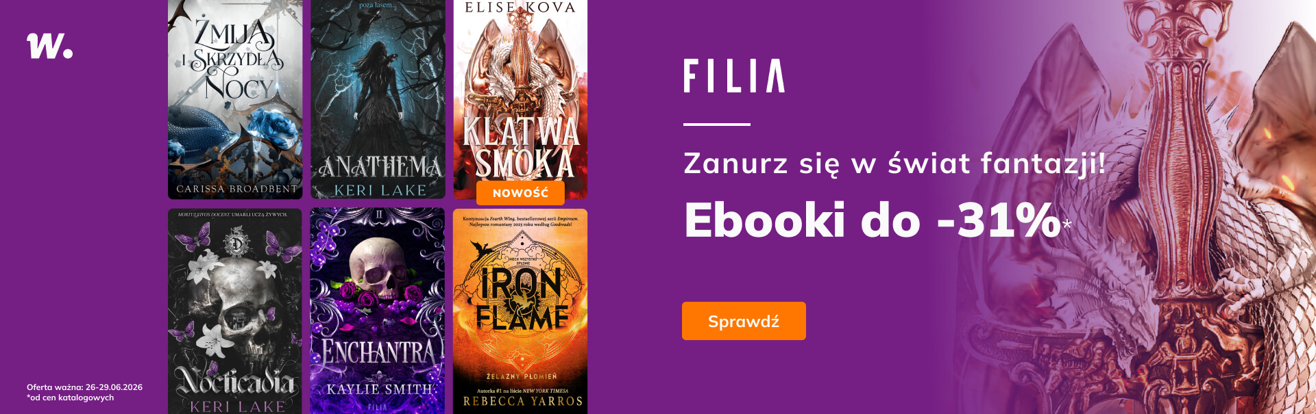 Grafika prowadzi do promocji: Wydawnictwo Filia: fantastyka do -31%