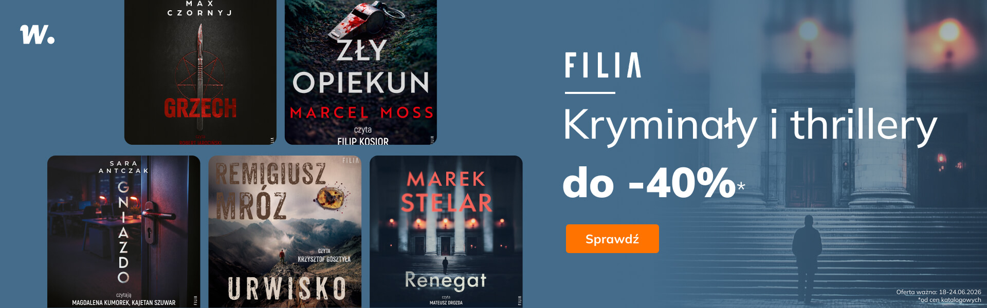 Grafika prowadzi do promocji: Filia. Kryminał do -40%!