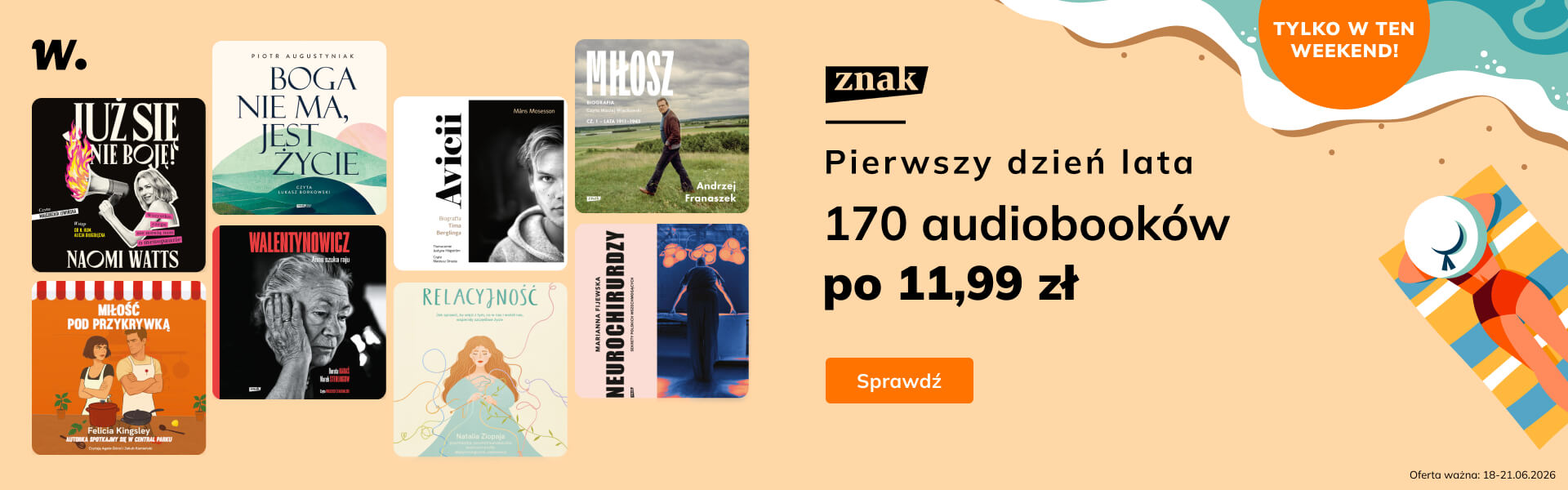 Grafika prowadzi do promocji: Pierwszy dzień lata: audiobooki po 11,99 zł