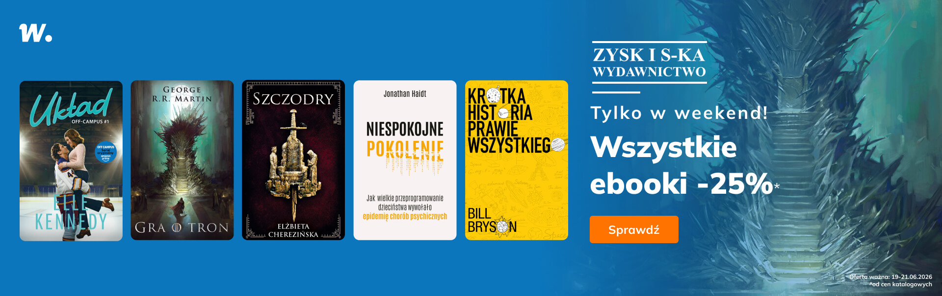 Grafika prowadzi do promocji: Zysk i S-ka 25% taniej!
