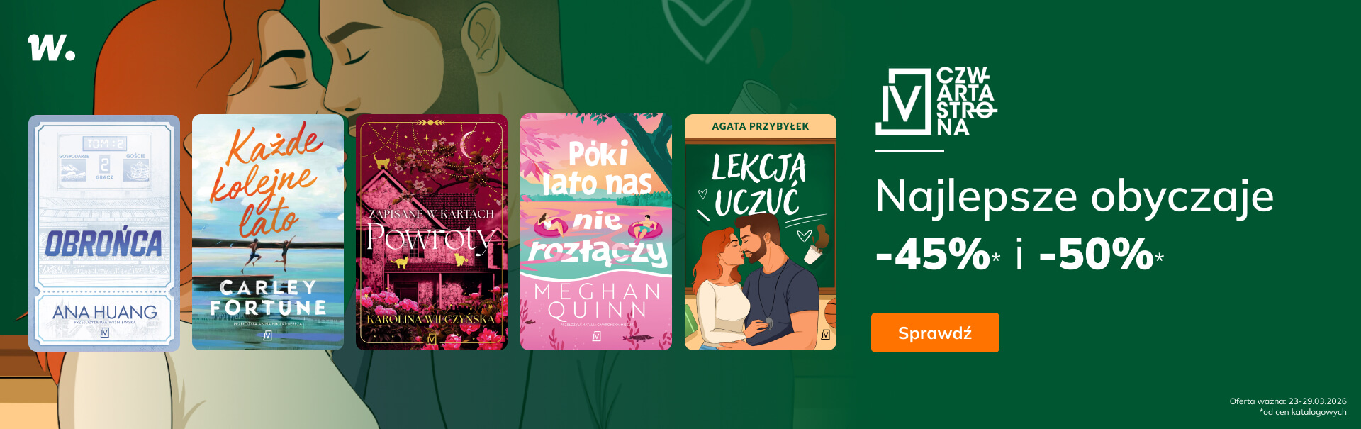 Grafika prowadzi do promocji: Obyczaj od Czwartej Strony -45% i -50%