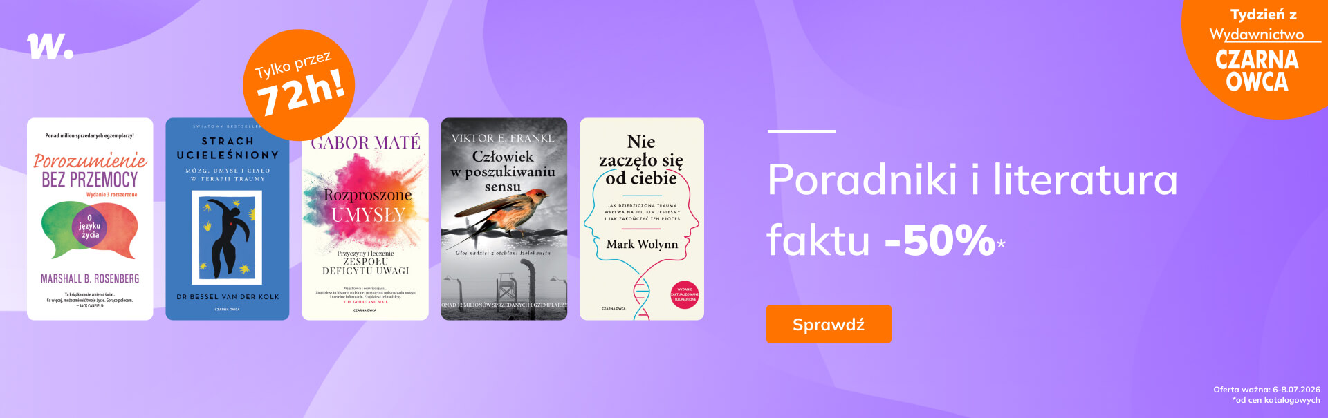 Grafika prowadzi do promocji: Tydzień z Czarną Owcą: poradniki i literatura faktu -50%