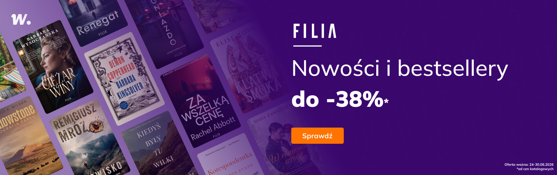 Grafika prowadzi do promocji: Wydawnictwo Filia: nowości i bestsellery do -38%