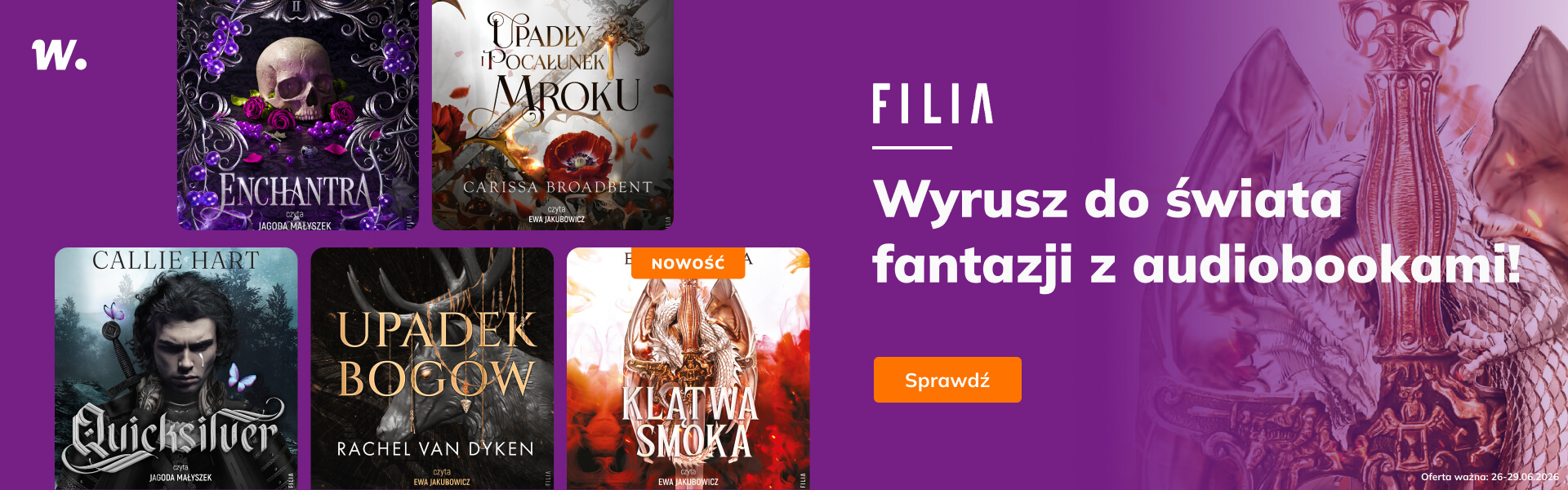 Grafika prowadzi do promocji: Filia. Fantastyka do -31%*