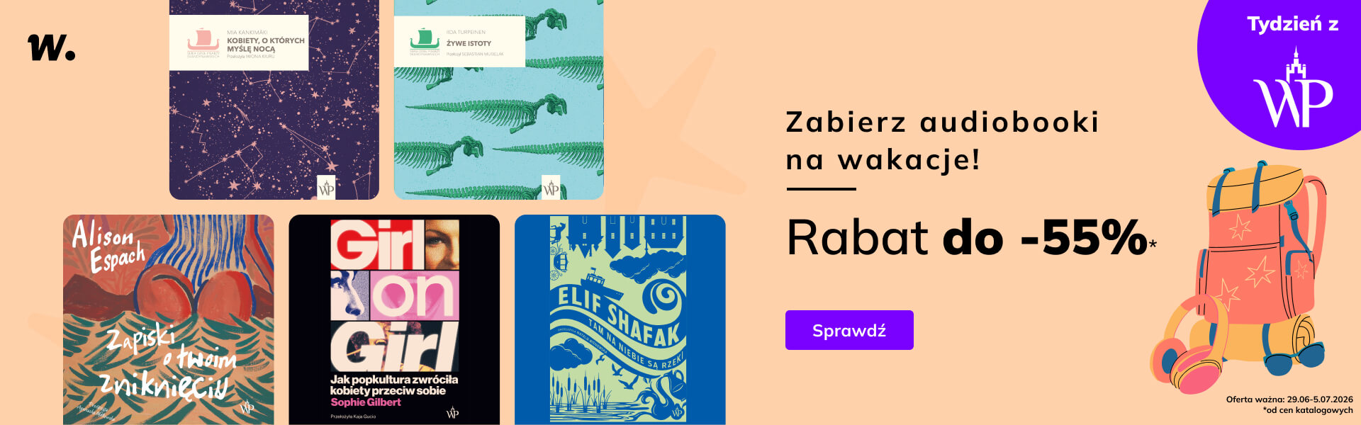 Grafika prowadzi do promocji: Topowe zagraniczne Autorki i Autorzy. Audiobooki do -75%!