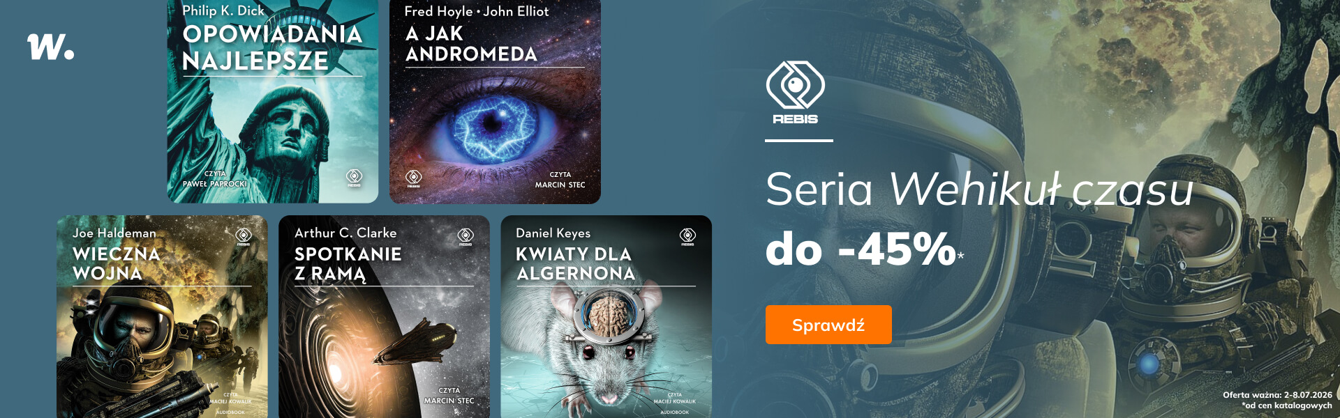 Grafika prowadzi do promocji: Wehikuł czasu - audiobooki do -45%
