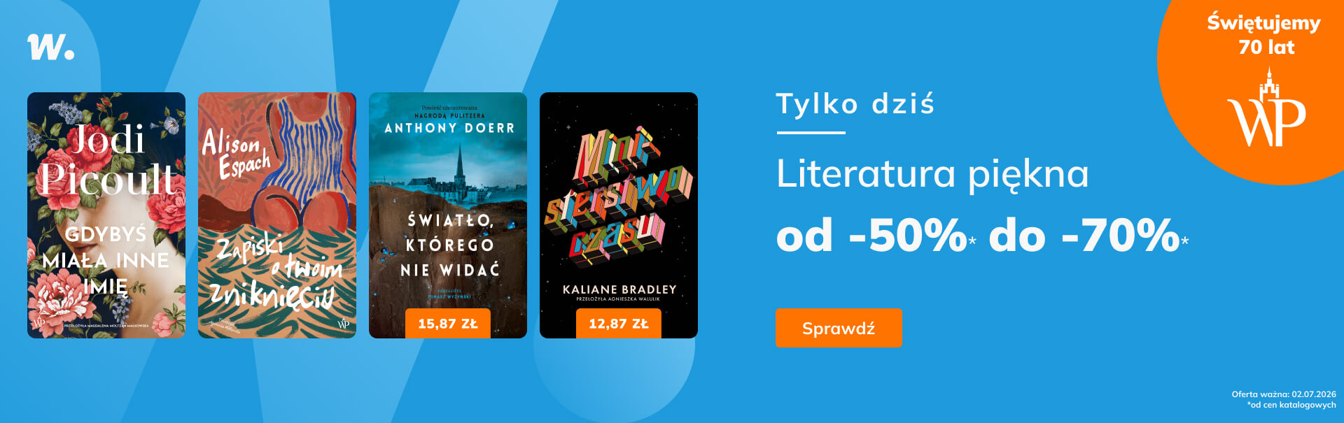 Grafika prowadzi do promocji: Tydzień z Wydawnictwem Poznańskim: proza do -70%