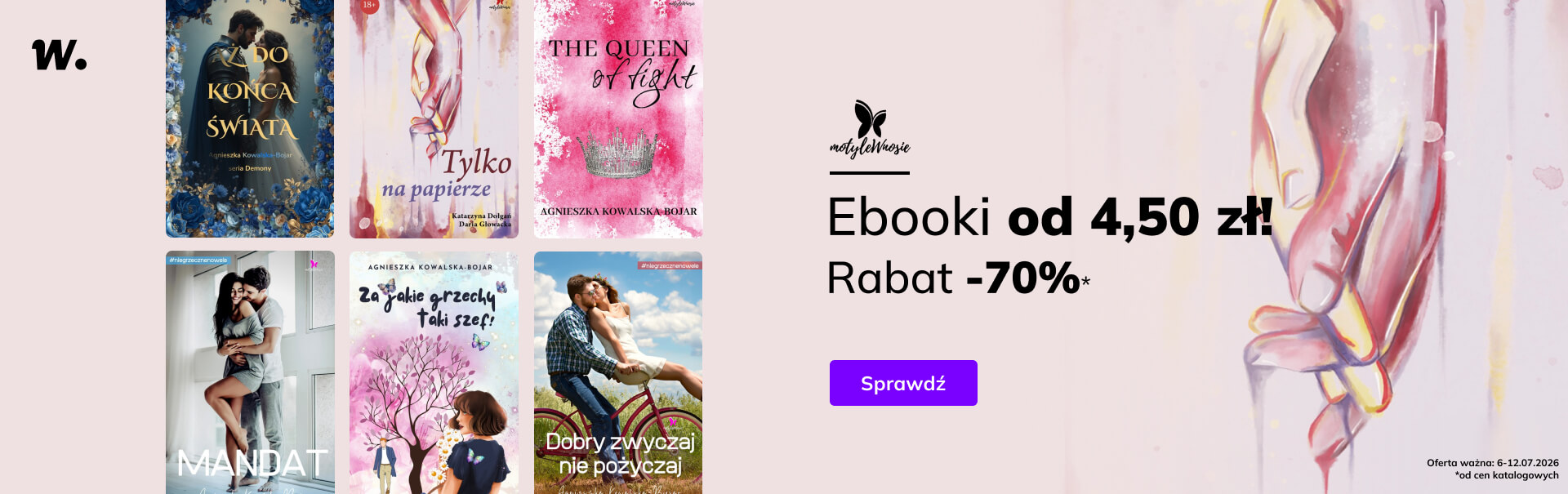 Grafika prowadzi do promocji: Motylewnosie: cała oferta -70%